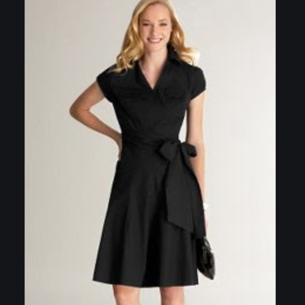 Ann Taylor Loft faux wrap shirt dress